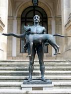 Sculpture Artwork man and dog