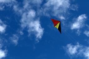 Kite on Cloudy Sky view
