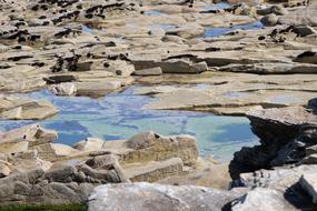 Landscape of Rocks in water