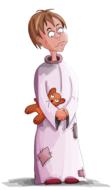 girl nightie bear toy drawing