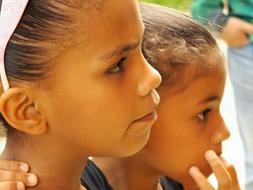 Curious Of young girl Faces