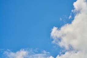 Close-up of the beautiful blue sky with gray clouds