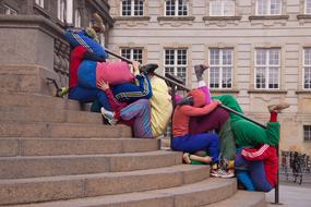 artist show on the stairs in copenhagen