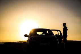 Auto Vehicles at sunset