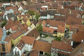 panorama of rooftops in Nrdlingen, Germany