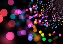 colorful bokeh light reflections