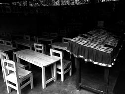 black and white photo of a school class in sri lanka