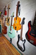 Guitars Music Instrument on wall