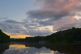 Lake Sky Water Sunset