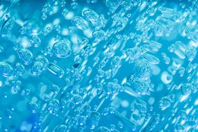 Blue, abstract pattern with shiny liquid drops, clipart