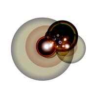 circles glare background green