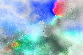 rough multicolored watercolor paint