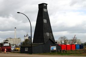 Industry Salt Derrick black building