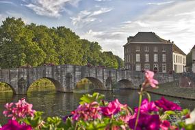 Bridge Roermond Architecture and flower