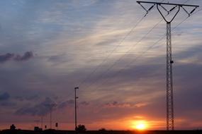 Sunset Skærbæk Evening Electricity
