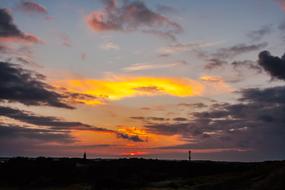 Sunset Wangerooge Island West tower