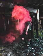 Red Vape Smoke person