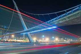 Architecture Building lights bridge