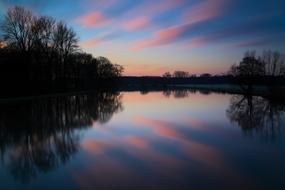 Orange glare on the lake