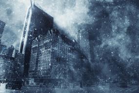 blizzard in the city