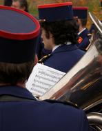 army brass band in world war I uniform