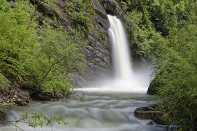 great waterfall in the forest