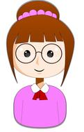 cute girl cartoon as an illustration