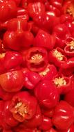 background of red bell peppers