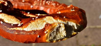 Crunchy salted pretzels