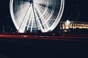 Ferris Wheel Amusement Park long exposure