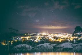 Urban City Establishment at night