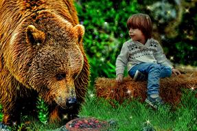 bear and boy