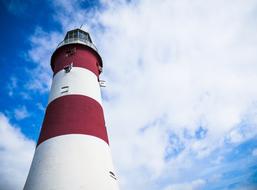 Lighthouse Clouds Sky