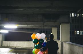 Man with Balloons