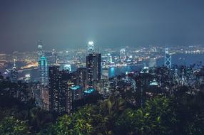 urban Building Structure at night