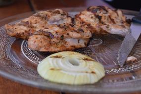 fried chicken with onions