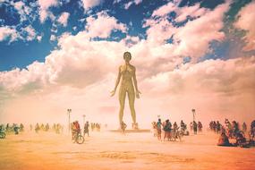 People Crowd Group desert