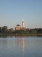 church by the water landscape