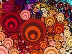 colorful digital art, retro design, vintage background