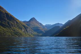 gorgeous scenery of mountains and lake