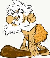 caveman cartoon man drawing