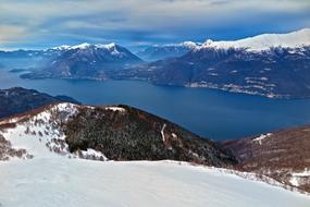 Mountain at winter view