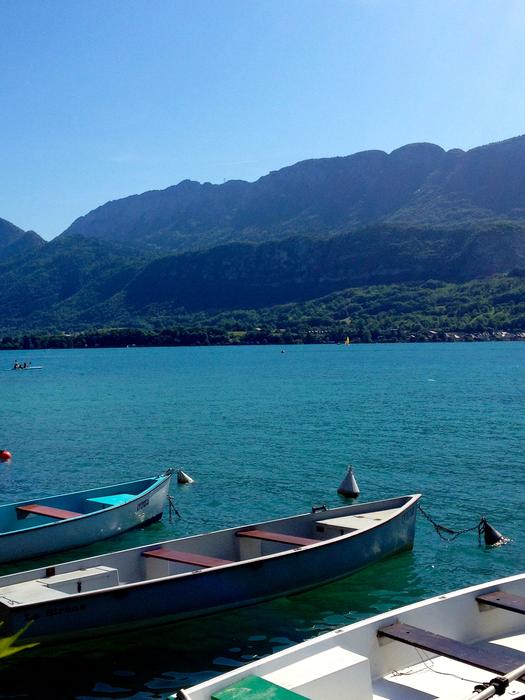 long boats by the sea