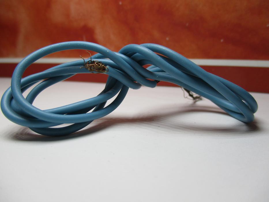 blue Electric Wire close-up