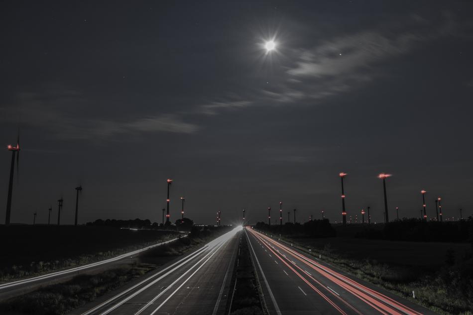 Beautiful night road