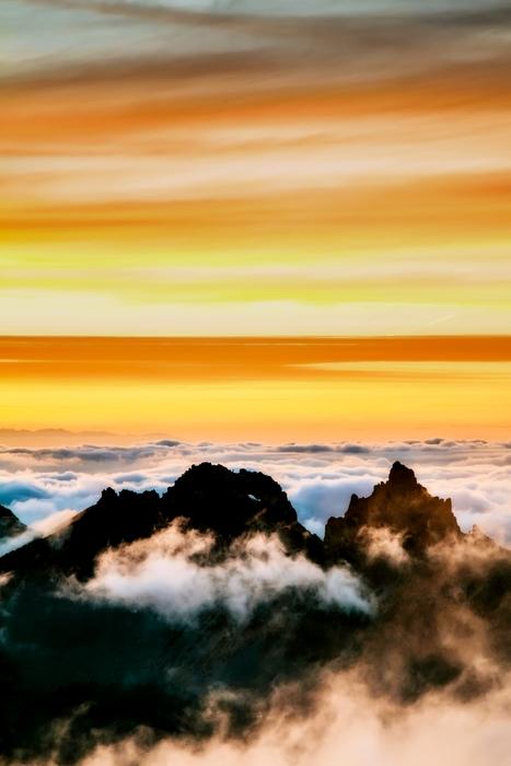 Mountains at Sunrise Sky