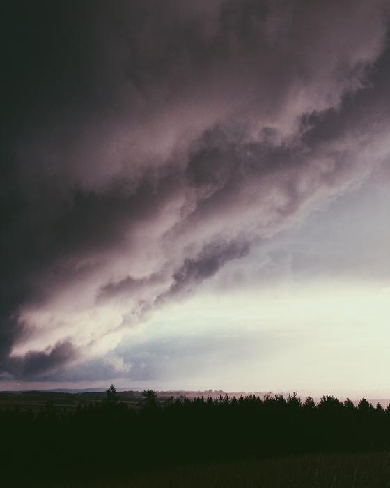 cloudscape of sky at evening