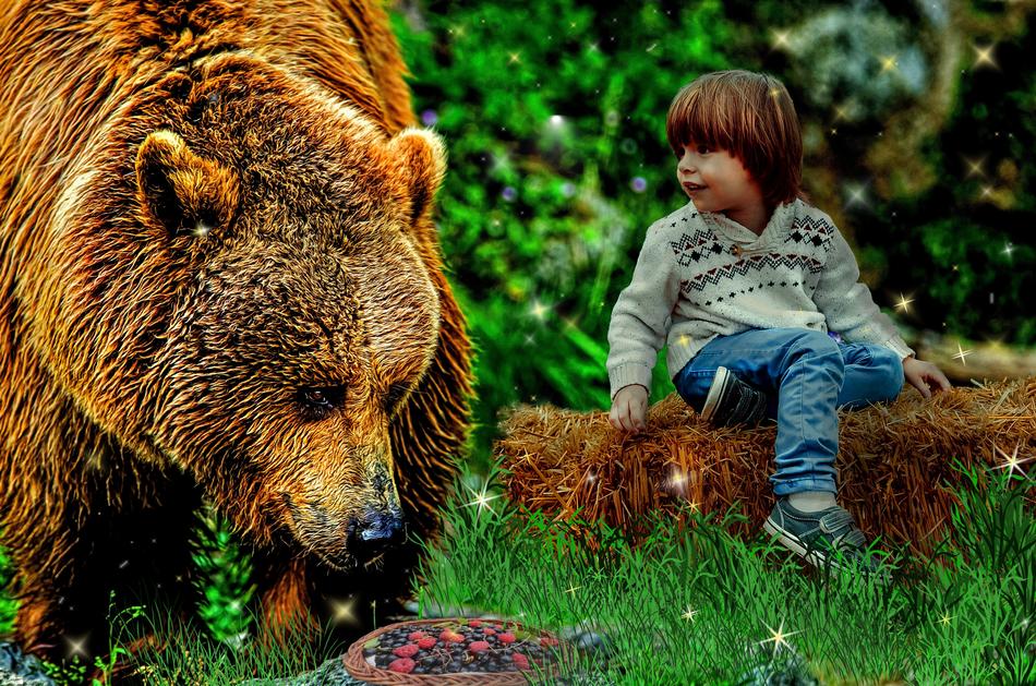 bear and boy