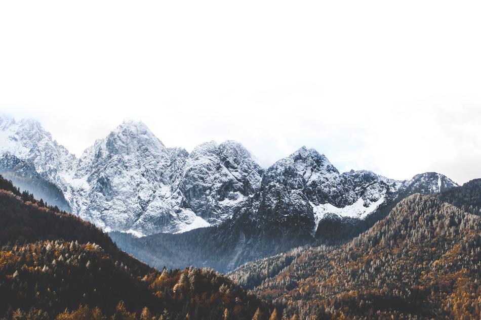Landscape of Mountain Peak summit