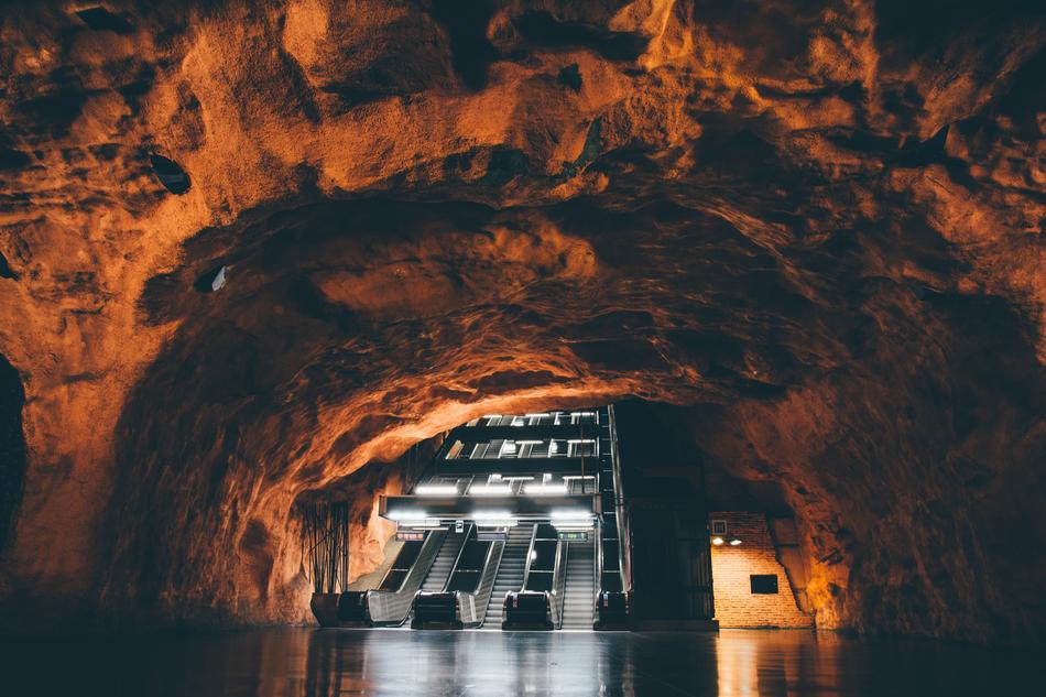 Escalator Building Structure cave